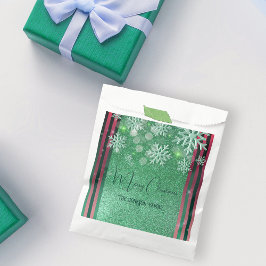 グリーンピンクの輝く冬のワンダーランドクリスマス フェイバーバッグ