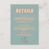 グリーンピンクはっきりしたブライトファンキーグルーヴィ結婚ス詳細 エンクロージャーカード (正面)