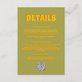 グリーンピンクはっきりしたブライトファンキーグルーヴィ結婚ス詳細 エンクロージャーカード (正面)