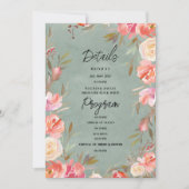 グリーンピンクアイボリー冬詳細プログラム 招待状 (正面)