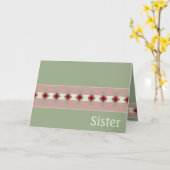 グリーンピンクアンドバーガンディフローラ紙 カード (黄色い花)