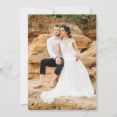 グリーンピンクウォーターカラーフローラロマン結婚ティック 招待状 (裏面)