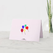 グリーンピンクカップケーキ水玉模様誕生日ありがとう カード (裏面)