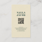 グリーンピンクキルトとパッチワーク手作り服 名刺 (裏面)