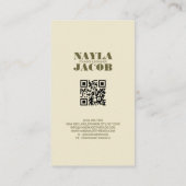 グリーンピンクキルトとパッチワーク手作り服 名刺 (裏面)