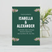 グリーンピンククリエイティブフラワー結婚式招待状 招待状 (スタンド正面)