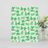 グリーンピンククリスマスツリーズスクラップブック紙 (スタンド正面)