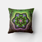 グリーンピンクグラデーション幾何学装飾クッション クッション (裏面)