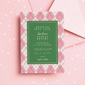 グリーンピンクゴアーガイルルフスイングブライダルシャワー 招待状
