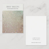 グリーンピンクシルバースパークルグリッターネックレスディスプレイ 名刺 (正面/裏面)