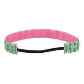 グリーンピンクスイカおもしろい夏パターン アスレチックヘッドバンド (裏面)