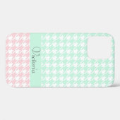 グリーンピンクパステル名パタ千鳥格子のーンモダン Case-Mate iPhoneケース (裏面 (横))