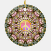 グリーンピンクヒーリングライトピースマンダラ セラミックオーナメント (裏面)