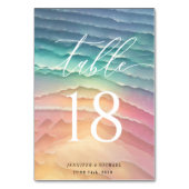 グリーンピンクビーチサマーサンサンド水彩色 テーブルナンバー (裏面)