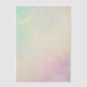 グリーンピンクブルーの美しいレインボーシェード ベラム紙招待状 (正面)