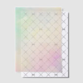 グリーンピンクブルーの美しいレインボーシェード ベラム紙招待状 (オフセット (招待状))