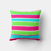 グリーンピンクブルーストライプ クッション (裏面)
