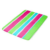 グリーンピンクブルーストライプ バスマット (アングル)