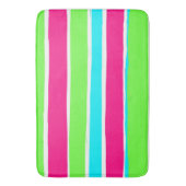 グリーンピンクブルーストライプ バスマット (正面縦)