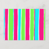 グリーンピンクブルーストライプ ポストカード (正面)