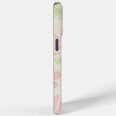 グリーンピンクベージュレトロY2K 70sフラワーパターン Case-Mate iPhoneケース (裏面 / 右)