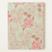 グリーンピンクレトロY2K 70s花柄 プランナー手帳 (裏面)