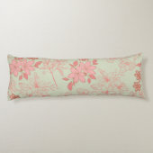 グリーンピンクレトロY2K 70s花柄 ボディピロー (裏面)