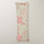 グリーンピンクレトロY2K 70s花柄 ボディピロー (正面縦)