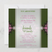 グリーンピンクレーススペシャルイベントパーティの招待状 招待状 (裏面)