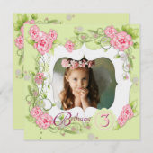 グリーンピンクローズガールズ3rd誕生日パーティー 招待状 (正面/裏面)