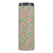 グリーンピンクローズレトロY2K 70s花柄 タンブラー (裏面)