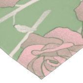 グリーンピンクローズレトロY2K 70s花柄 テーブルクロス (アングル)