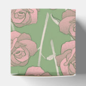 グリーンピンクローズレトロY2K 70s花柄 フェイバーボックス (上部)