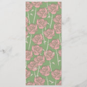 グリーンピンクローズレトロY2K 70s花柄 プログラム (裏面)