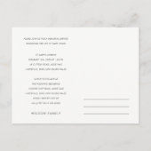 グリーンピンク動物リース悔やみや弔慰メモリアルサービス インビテーションポストカード (裏面)