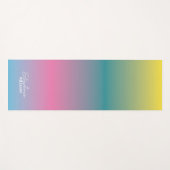 グリーンピンク勾配ヨガマット名前をカスタムする ヨガマット (正面(横))