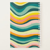 グリーンピンク波ストライプのカラフルはっきりしたカスタム プランナー手帳 (裏面)