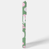 グリーンピンク白レトロY2K 70s花柄 Case-Mate iPhoneケース (裏面 / 右)