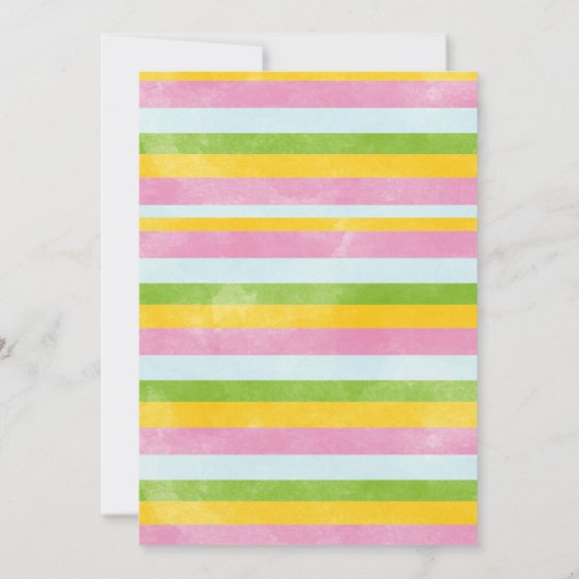 グリーンピンク私たちの小さな光の太陽の光1番目の誕生日 招待状 (裏面)