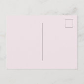 グリーンピンク花模様のアーチドレスキンセアニェラ インビテーションポストカード (裏面)