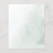 グリーンピンク赤面フローラブライダルシャワーレシピカード (裏面)