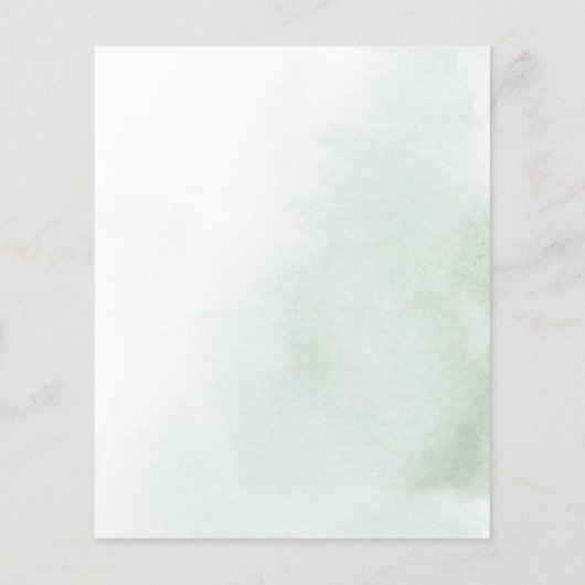 グリーンピンク赤面フローラブライダルシャワーレシピカード (裏面)