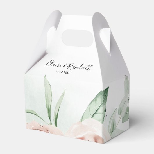 グリーンピンク赤面フローラホワ結婚イト フェイバーボックス (正面サイド)