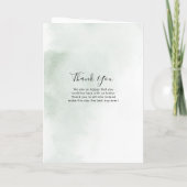 グリーンピンク赤面フローラ折り畳み結婚式 プログラム (裏面)