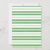 グリーンピンク金ゴールド水彩植物性ベビーシャワー 招待状 (裏面)