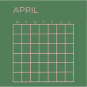 グリーンピンク4月の団体や組織 シール (正面)