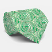 グリーンピンホイールデザインタイ ネクタイ (ロール)