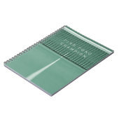 グリーンピンポンチャンピオンテーブルテニスノート ノートブック (左側)