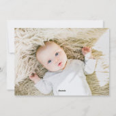 グリーンピン枝のガーランド JOY クリスマス写真 シーズンカード (裏面)