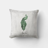 グリーンピーエレガントコック装飾用クッション クッション (正面)